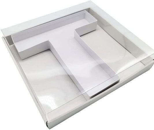 Letter T Fillable Box with FREE Clear Lid Giftbox