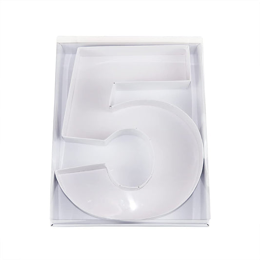 Fillable Number 5 Box with FREE Clear Lid Giftbox