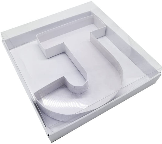 Letter J Fillable Box with FREE Clear Lid Giftbox