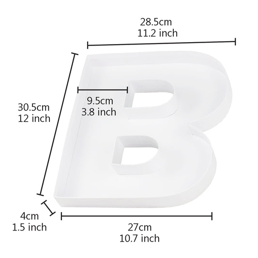 Letter B Fillable Box with FREE Clear Lid Giftbox