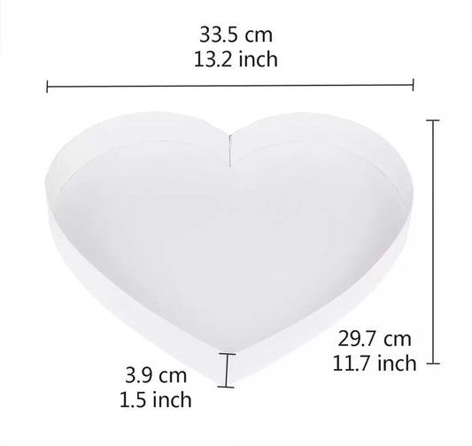 IMPERFECT Fillable Heart Shaped Box with FREE Clear Lid Giftbox
