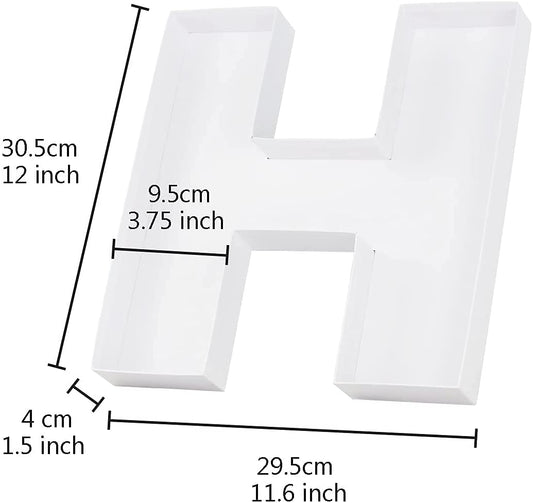 Letter H Fillable Box with FREE Clear Lid Giftbox