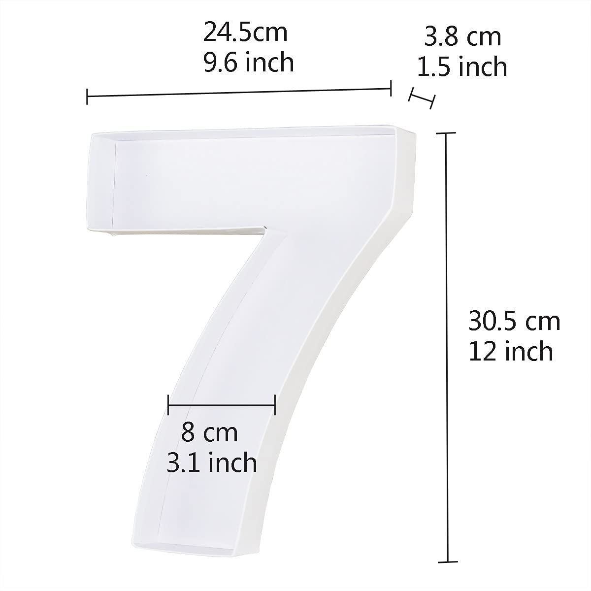 Fillable Number 7 Box with FREE Clear Lid Giftbox