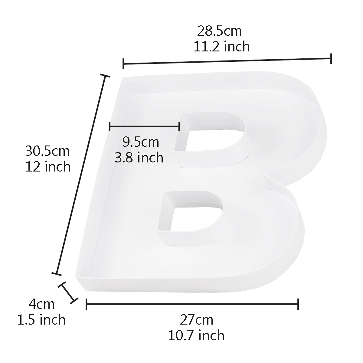 Letter B Fillable Box with FREE Clear Lid Giftbox
